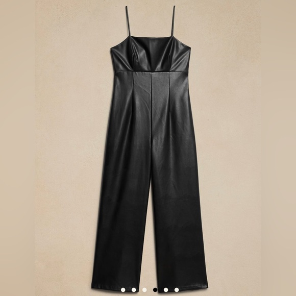 Banana Republic Factory Pants - VEGAN LEATHER JUMPSUIT SIZE 2 PETITE